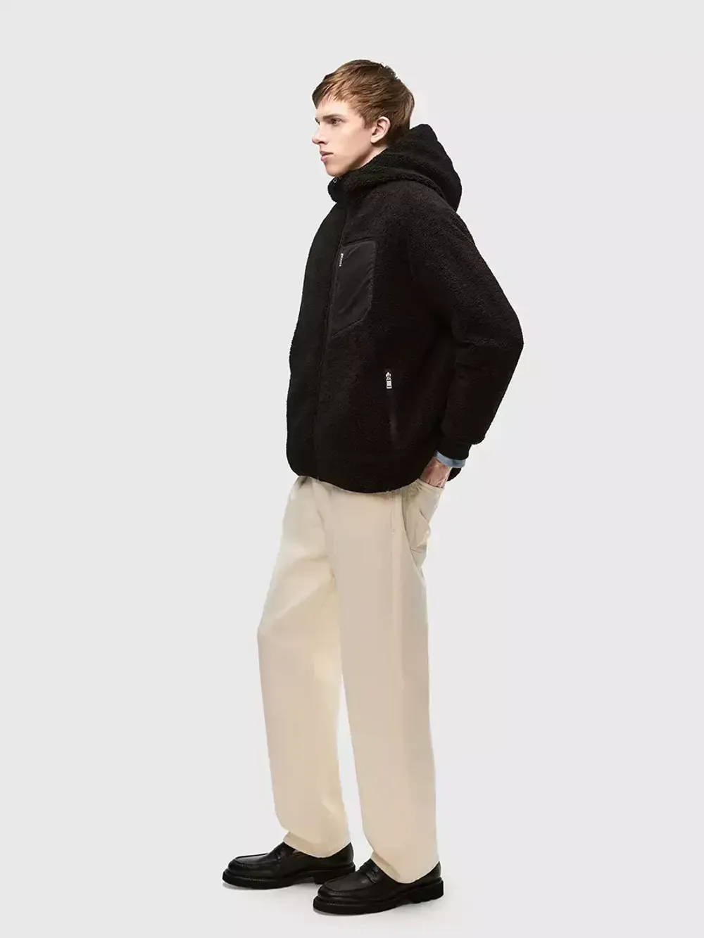Куртка мужская из "пушистого" флиса KAYUM NORPPA черный