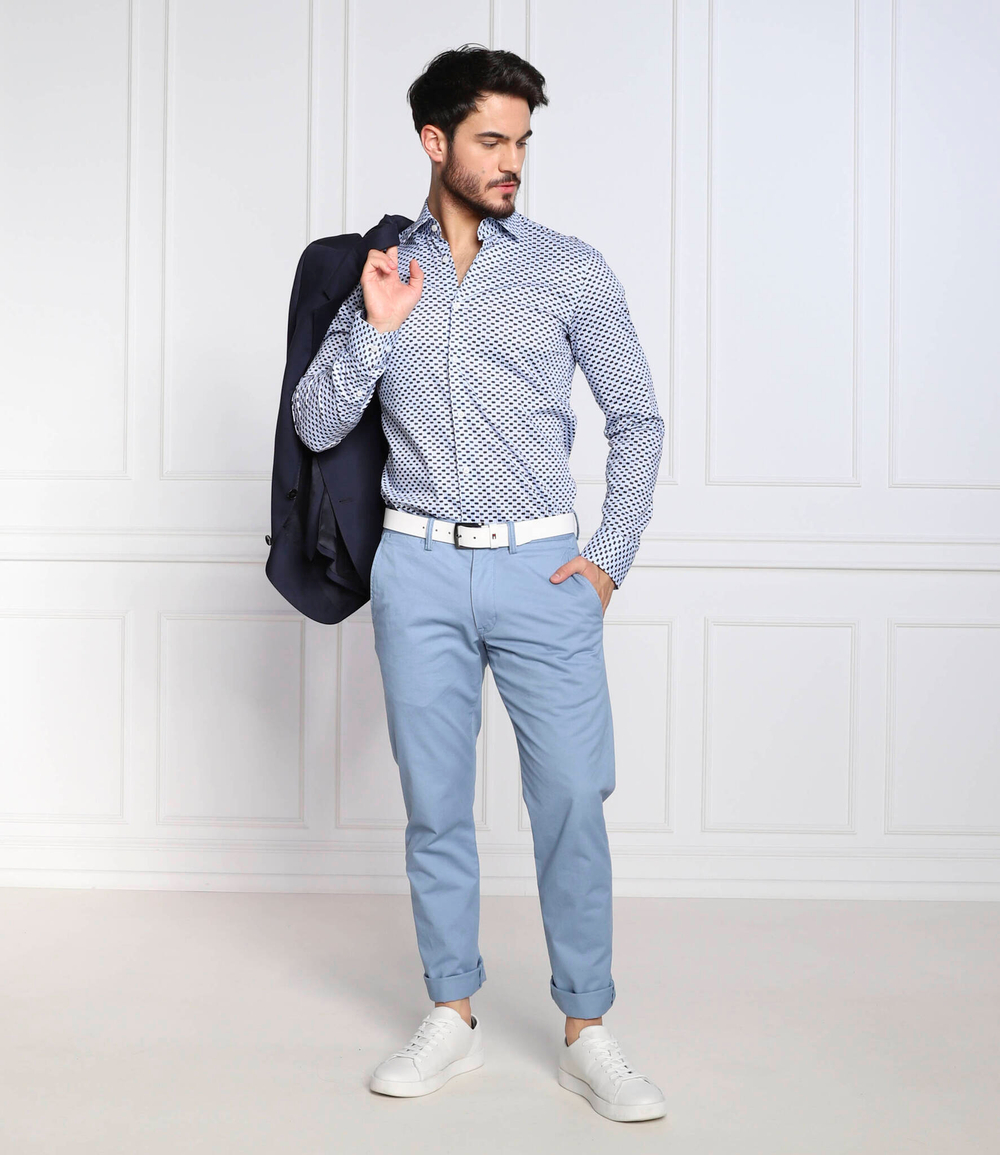 рубашка c-hal BOSS BLACK - голубой(50474199)