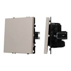 Механизм выключателя одноклавишный перекрёстный SWT-NOBE-MKX1-SFPL-CA (230V, 10A) (Arlight, Кашемир) 059428