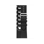 Apple Watch Series 8 Hermes 41mm, двойной кожаный ремешок черного цвета с кожаной цепью