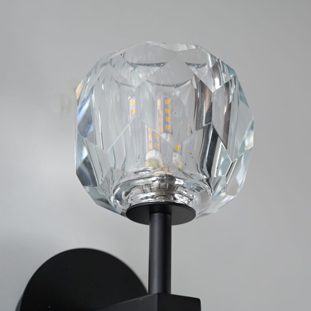 Бра Boule De Cristal Single Sconce Black By Imperiumloft