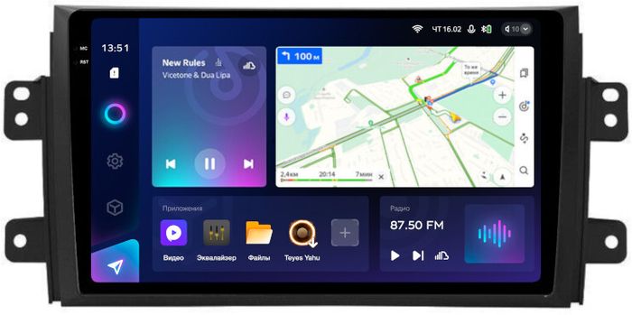Магнитола для Suzuki SX4 2006-2014 - Teyes CC3-2K QLed Android 10, Быстрая, SIM-слот, CarPlay