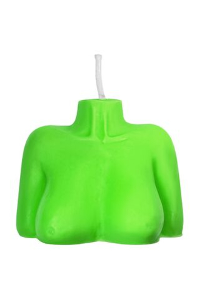 Зеленая сувенирная свеча «Женский силуэт»