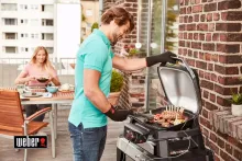 Гриль электрический Weber Pulse 1000 с тележкой, чёрный