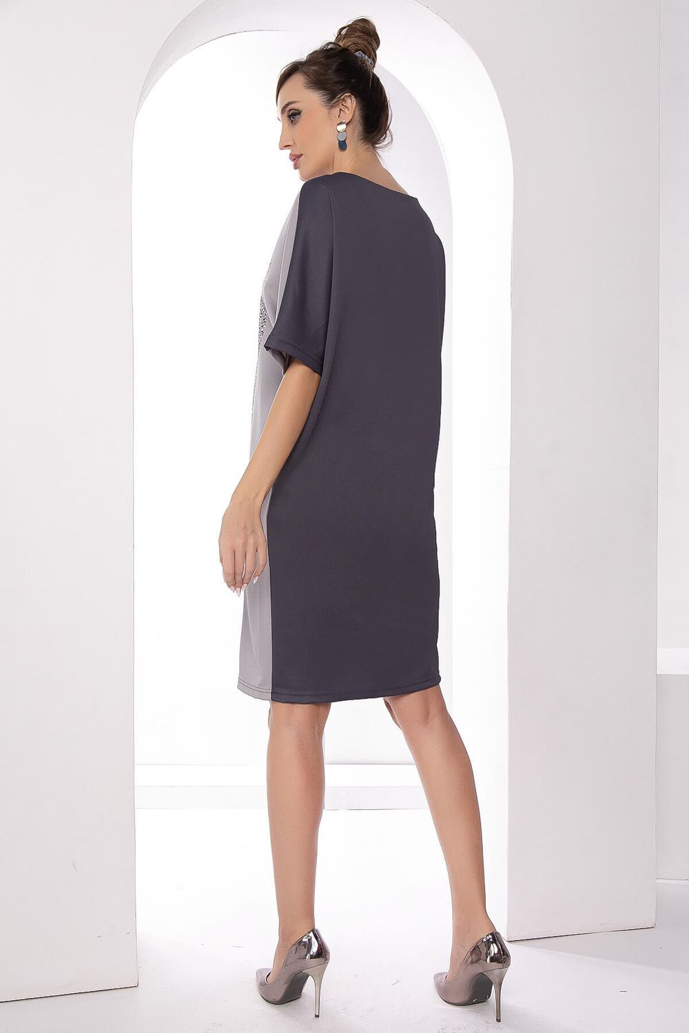 Платье "Кайла" (графит/серое) П8370 LT Collection