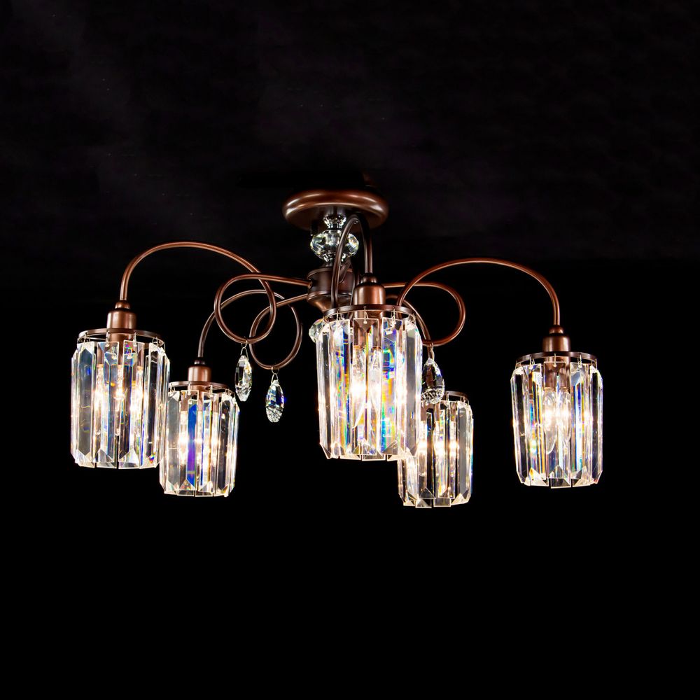 Citilux Синди CL330153 Люстра хрустальная Коричневая