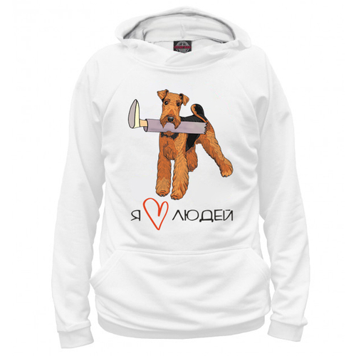 Толстовка "Эрдельтерьер любит людей"