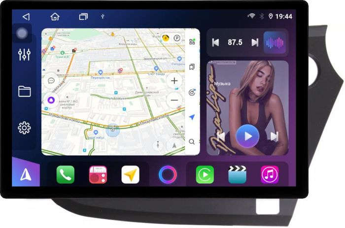 Магнитола для Honda Insight 2 2009-2014 (правый руль) - FarCar BX877 монитор 13" 2K QLED на Android 13, Быстрая, CarPlay, 4G SIM-слот