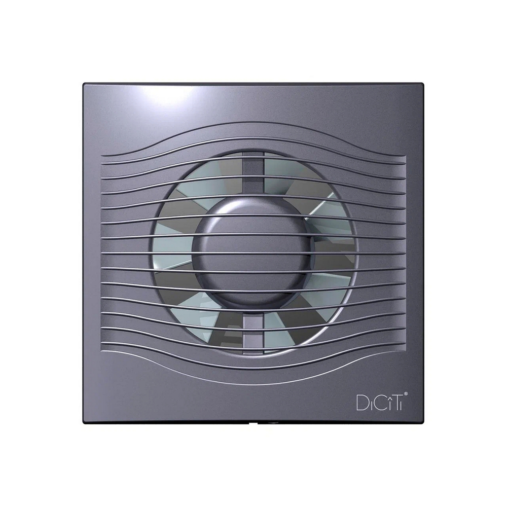 Вентилятор вытяжной D100 SLIM 4С dark gray metal с обратным клапаном  DICITI