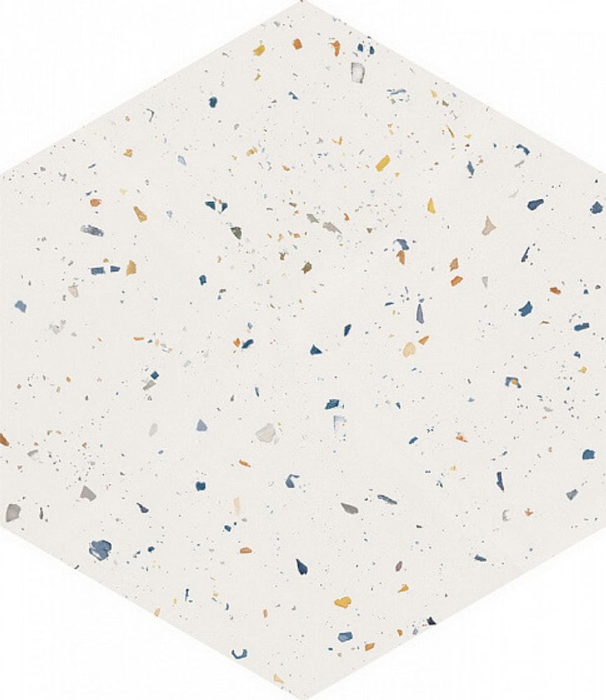 DNA Tiles Terrazzo WHITE COLOURS 32x36.8