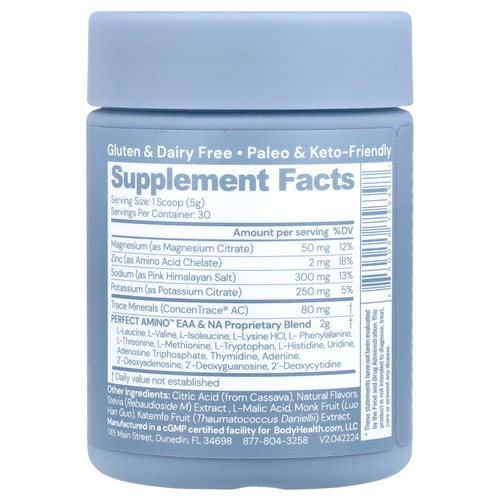 BodyHealth, Perfect Amino ™, электролиты, ягодная смесь, 150 г (5,3 унции)