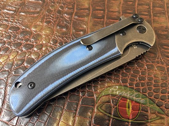 Складной нож Steelclaw Резервист сине-черные накладки c клинком из стали D2, рукоять G10