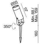 Ландшафтный светильник Outdoor O050FL-L5GF3K
