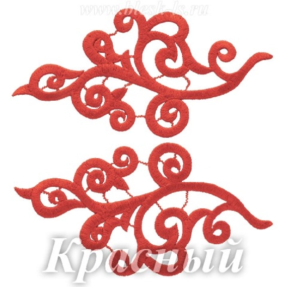 Лейсы кружевные, Красный (модель S)