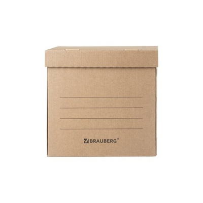 Короб архивный Делопроизводство 325х235х325 мм с крышкой, гофрокартон