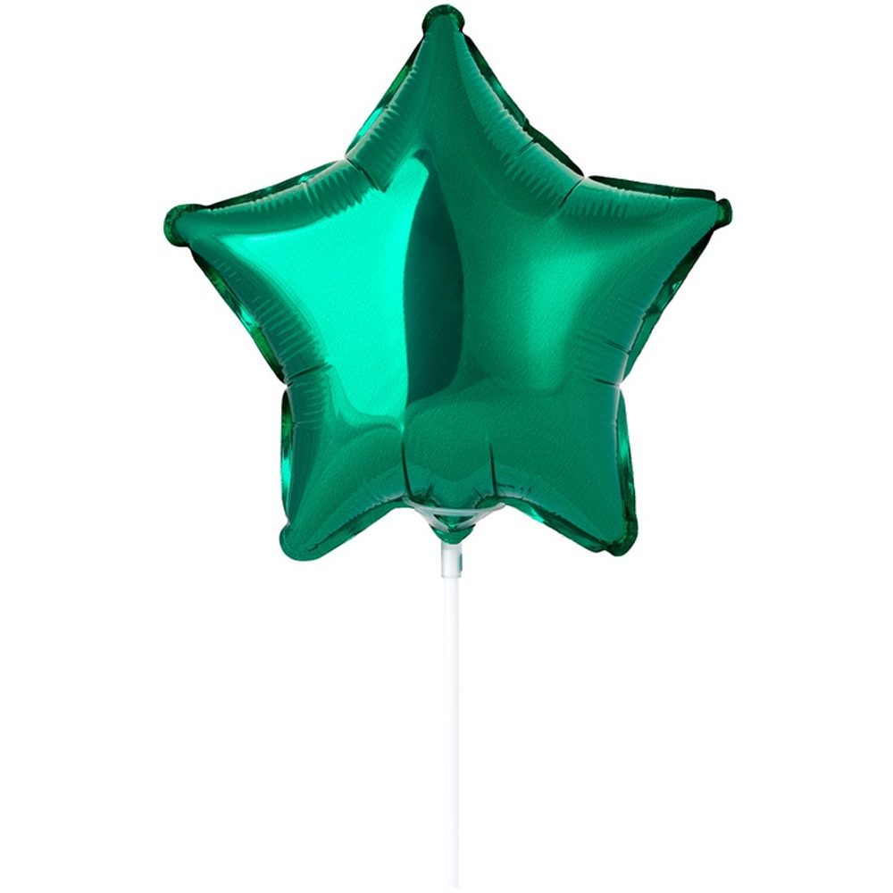 Шар фольгированный Звезда 23 см (Зеленый)