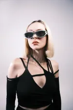 Очки солнцезащитные Funtome Phantome Oval серебряные