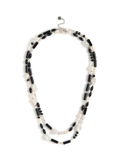 Сотуар "Chess queen" с черным агатом Silver