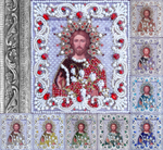 Принт-ЖС14 Ткань с нанесенной авторской схемой Господь Лоза истинная (Жемчужная серия) +инструкция