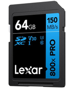 Карта памяти Lexar High-Performance 800xPro Blue SDXC 64GB UHS-I U3 V30, R 150 МБ/с