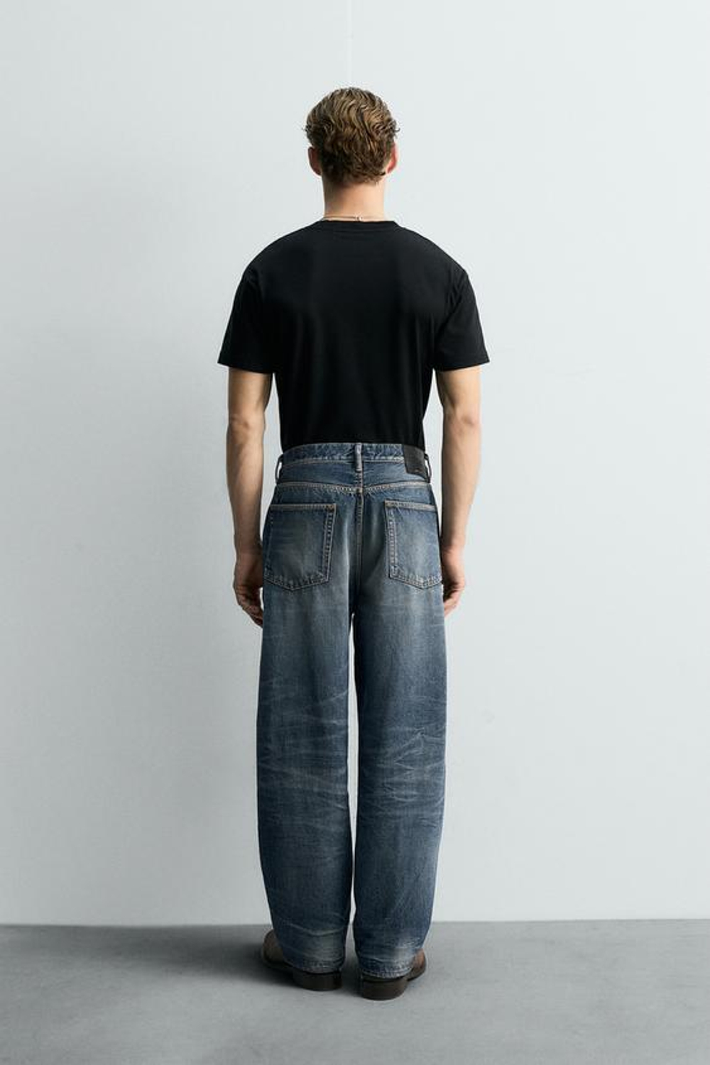 ZARA ДЖИНСЫ RELAXED STRAIGHT FIT - LIMITED EDITION, ВЫЦВЕТШИЙ СИНИЙ