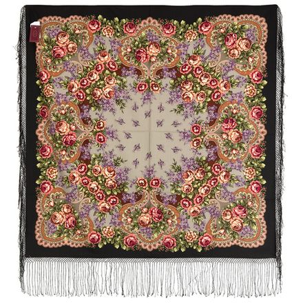 Павловопосадский платок Сиреневый туман 983-18