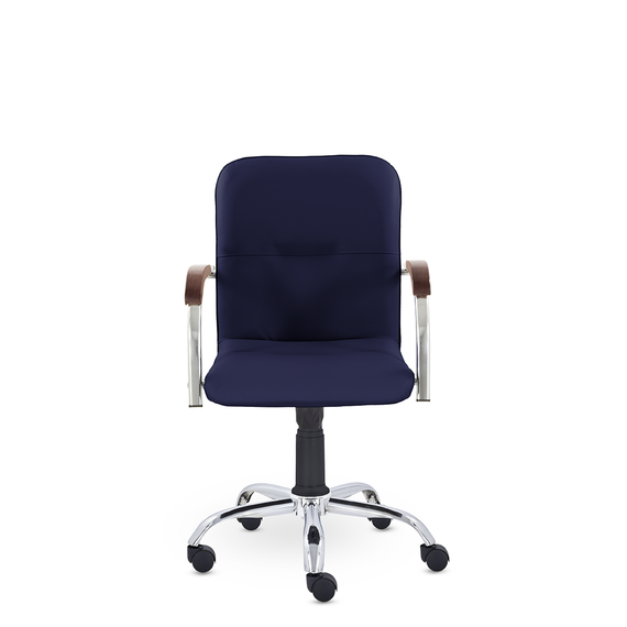 Кресло Самба GTP TG СН D8 (темный орех) Z19 (темно-синий)