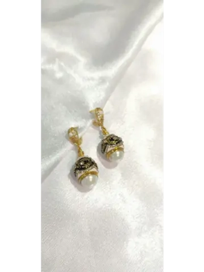 Ювелирные серьги серебро 925 стразы жемчуг майорика эмаль