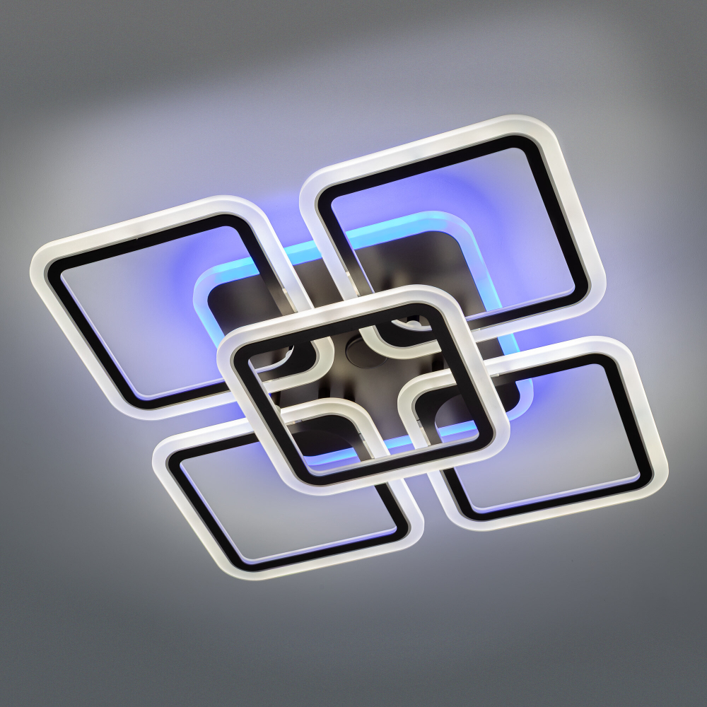 Citilux Марсель Смарт CL232A155E RGB Умная люстра Чёрная