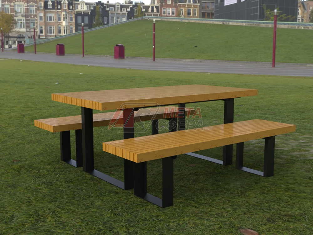 Стол уличный с лавками Спенсер
