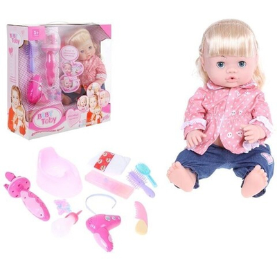 Пупс функциональный «Кроха» с аксессуарами, пьёт, писает, звуковые функции, МИКС