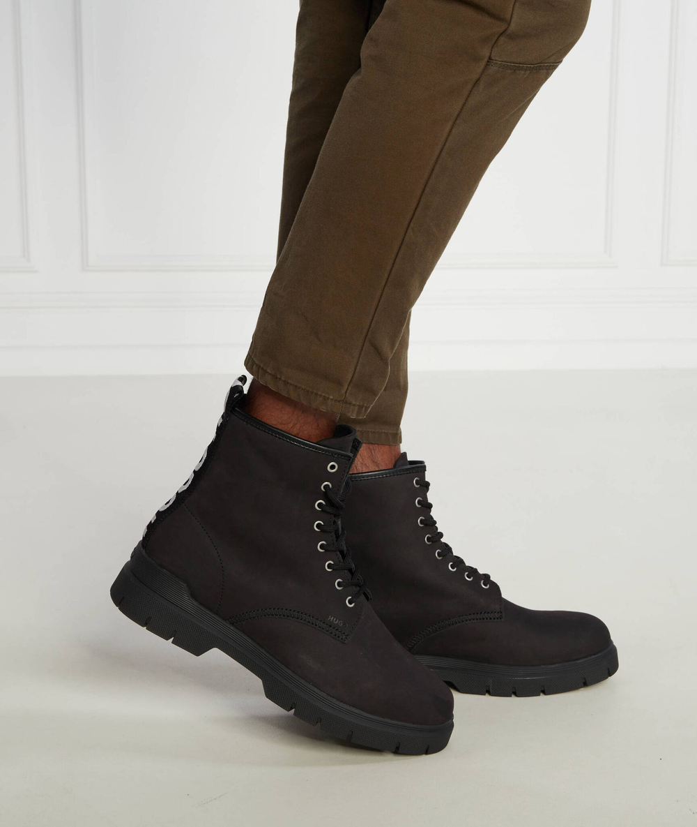 Кожаные трапперы ryan_halb_nu HUGO - черный(50498524)