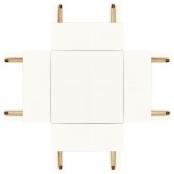 Коннектор питания ЭРА TRM-S5-CX WH для магнитного шинопровода Х-образный белый для системы S5 | Магнитный шинопровод и аксессуары