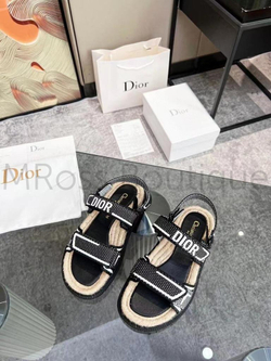 Текстильные перфорированные сандалии Dior Pre-Owned (Диор)