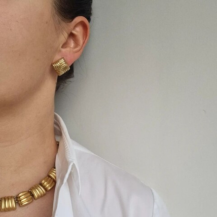 Серьги ромбы