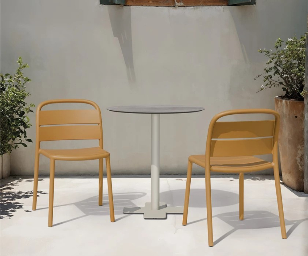 Стул пластиковый Papatya Balat-S, темно-желтый