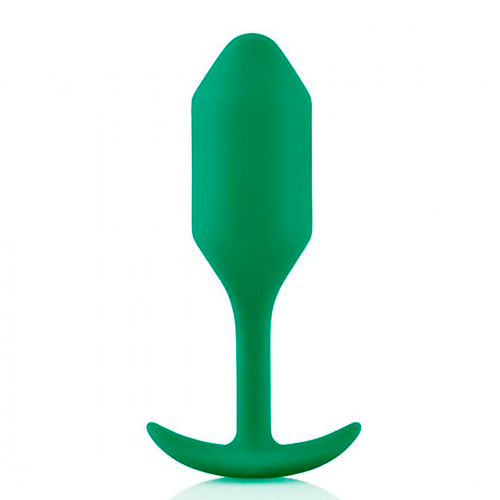 Зеленая пробка для ношения 11,4см b-Vibe Snug Plug 2 BV-008-GRN