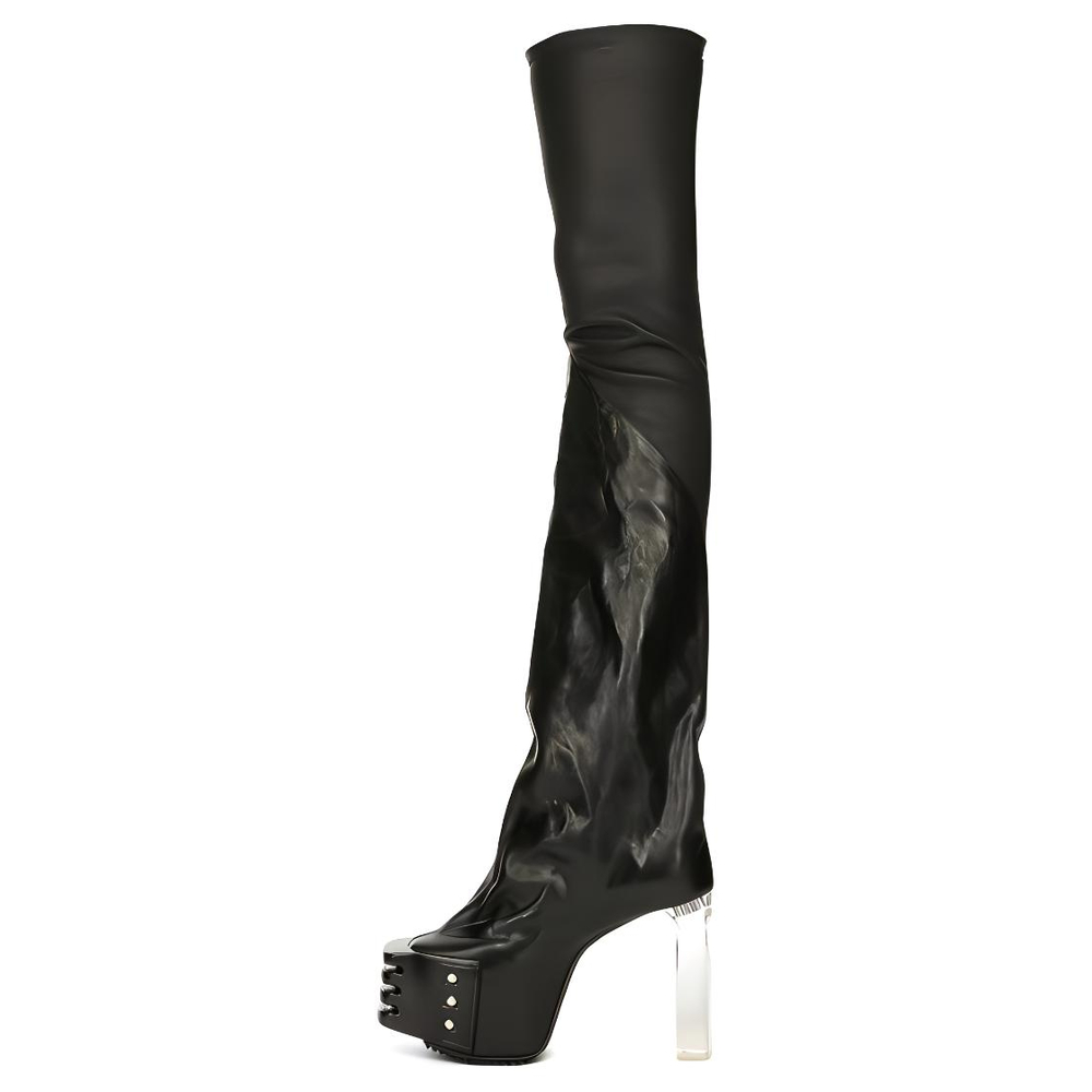 RICK OWENS/RO Over the knee Boots 13.5cm Women"s Black