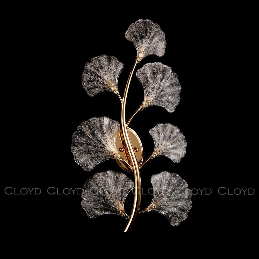 Бра Cloyd POLYNESIA W7 / выс. 77 см - прозрачн.стекло - золото (арт.20111)