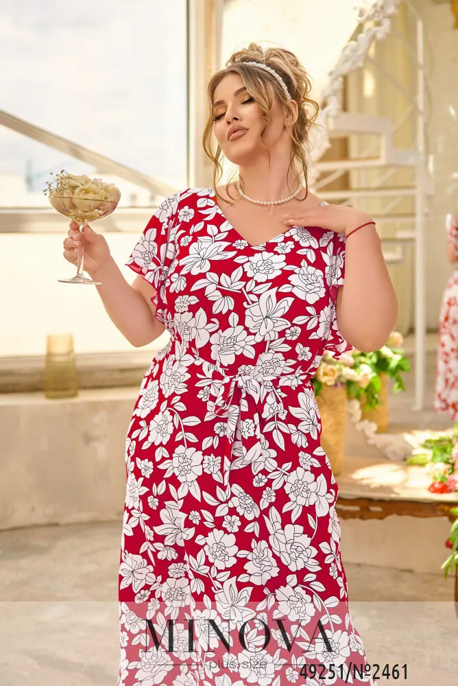 Платье 2461-красный Minova