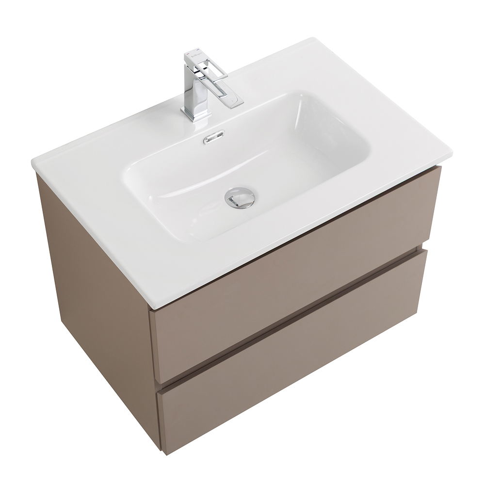 Тумба с раковиной подвесная BelBagno KRAFT-700-2C-SO-CO Бежевый матовый, раковина белая BB700ETL