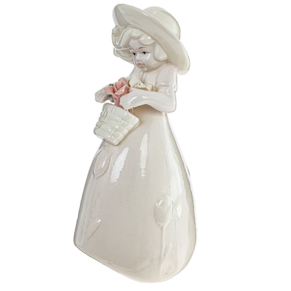 GAEM Фигурка декоративная "Девочка с цветами", L8 W7 H15 см