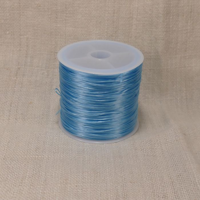 Спандекс плоского сечения, голубой, 0.7 мм (1 метр)