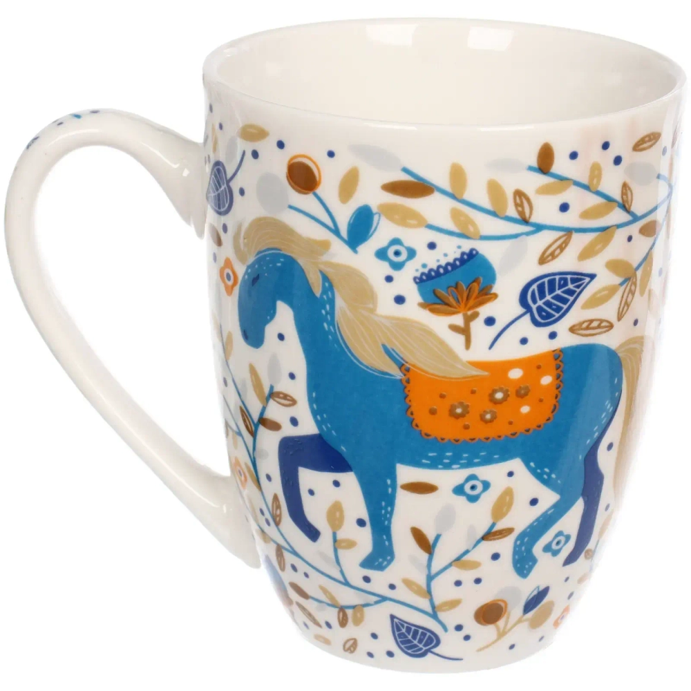 Кружка керамическая 340мл «Луговые кони», микс рисунков