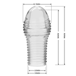 Прозрачная насадка на пенис с ребрышками Hoytt - 9 см.
