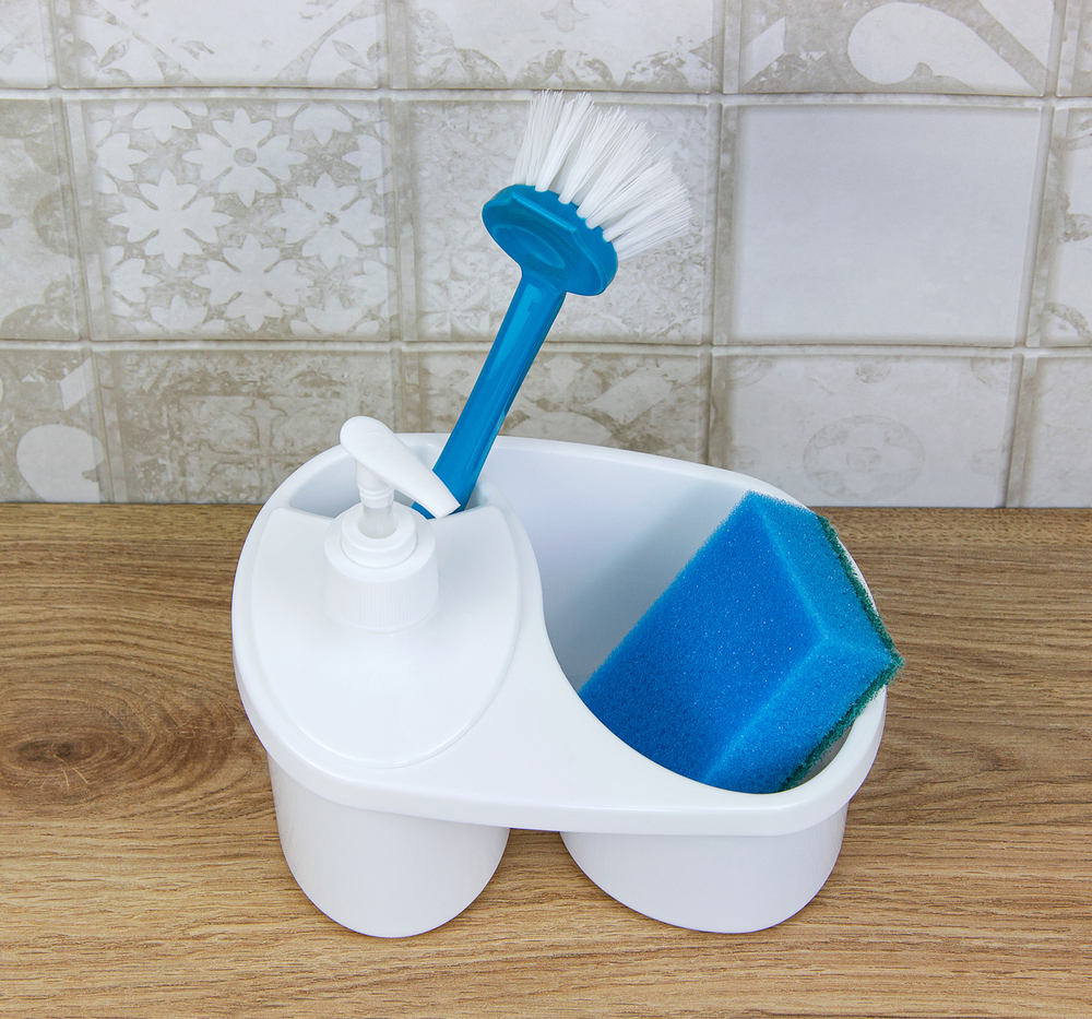 Подставка для моющих средств с дозатором для жидкого мыла 250 мл М1149