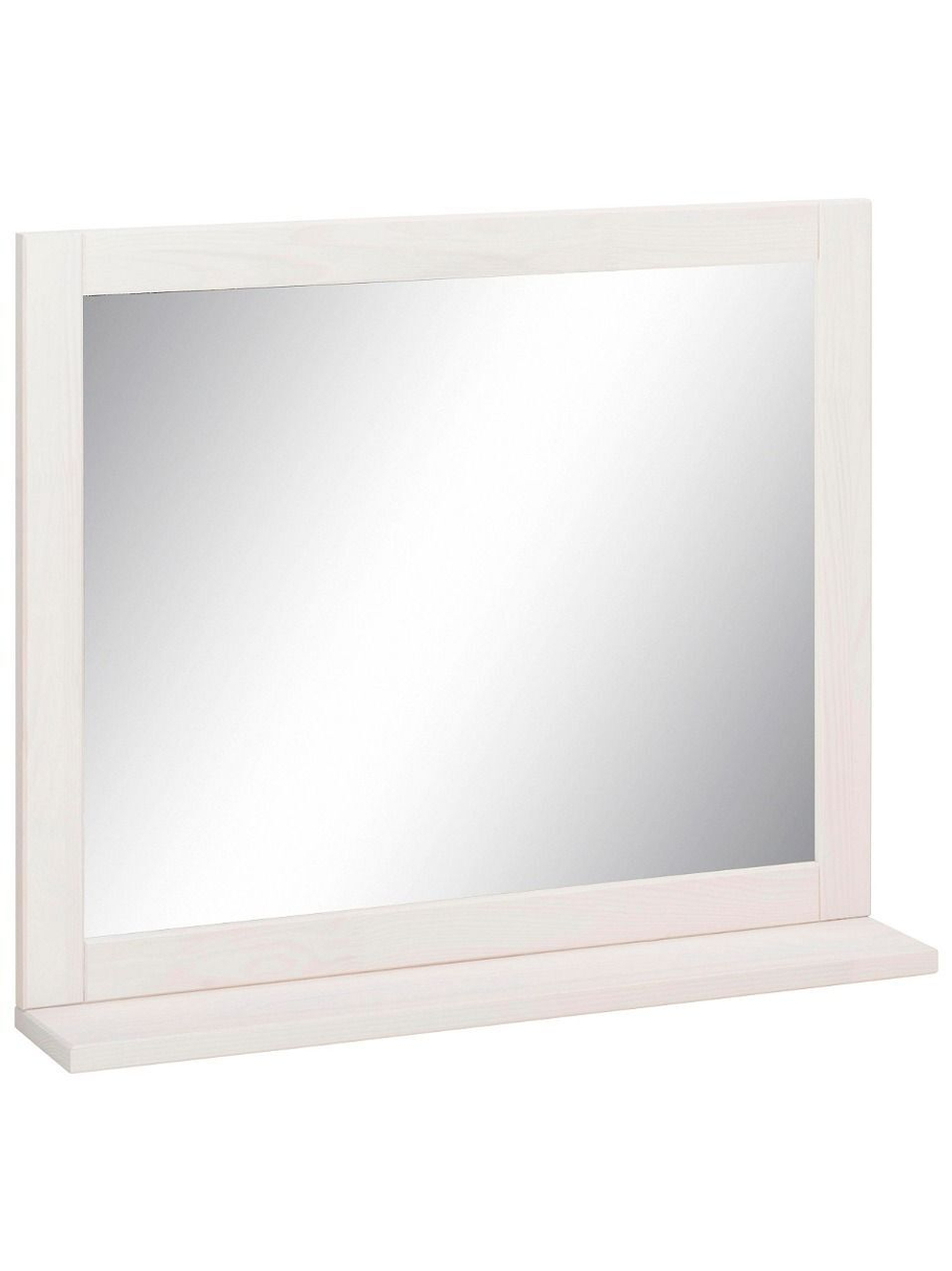 Настенное зеркало Веста, 60х51,8 см из сосны, белый воск