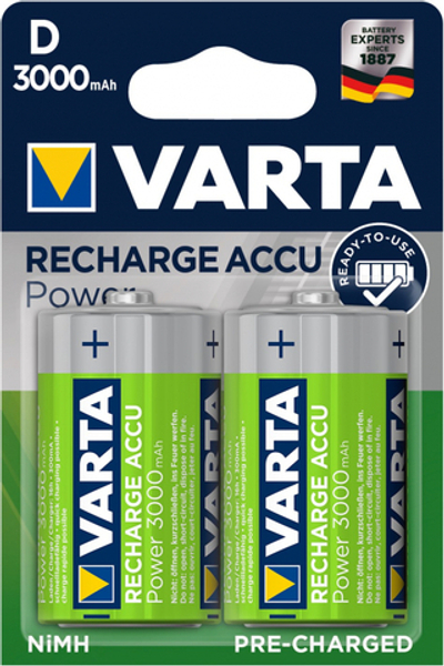 Батарейка -  Аккумулятор Varta D/HR20 , 3000 mAh , ( 2 ) шт. в блистере, 56720101402