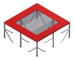 Батутная арена на стойках - рамы батутов со стойками, сетками, пружинами, матиками