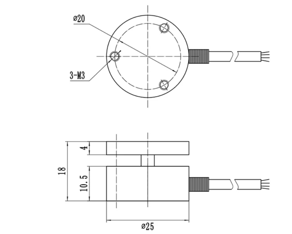 Промышленный линейный тензодатчик QLMH‑25 для весовых и силовых измерений